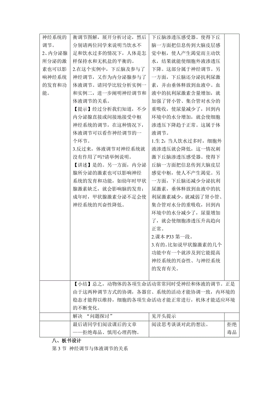 23神经调节与体液调节的关系教学设计（人教版必修3）_第5页