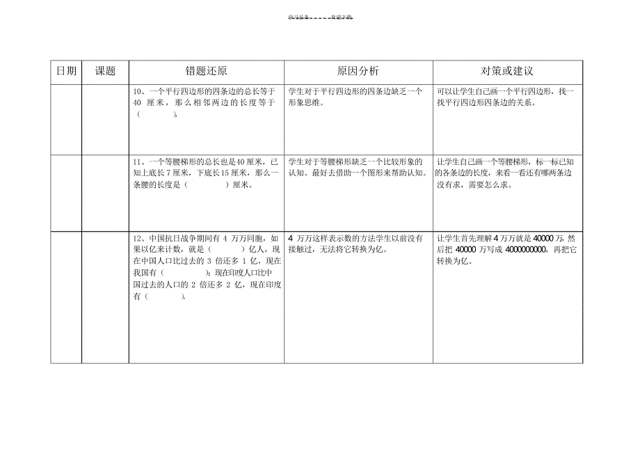 四年级数学错题记录_第4页