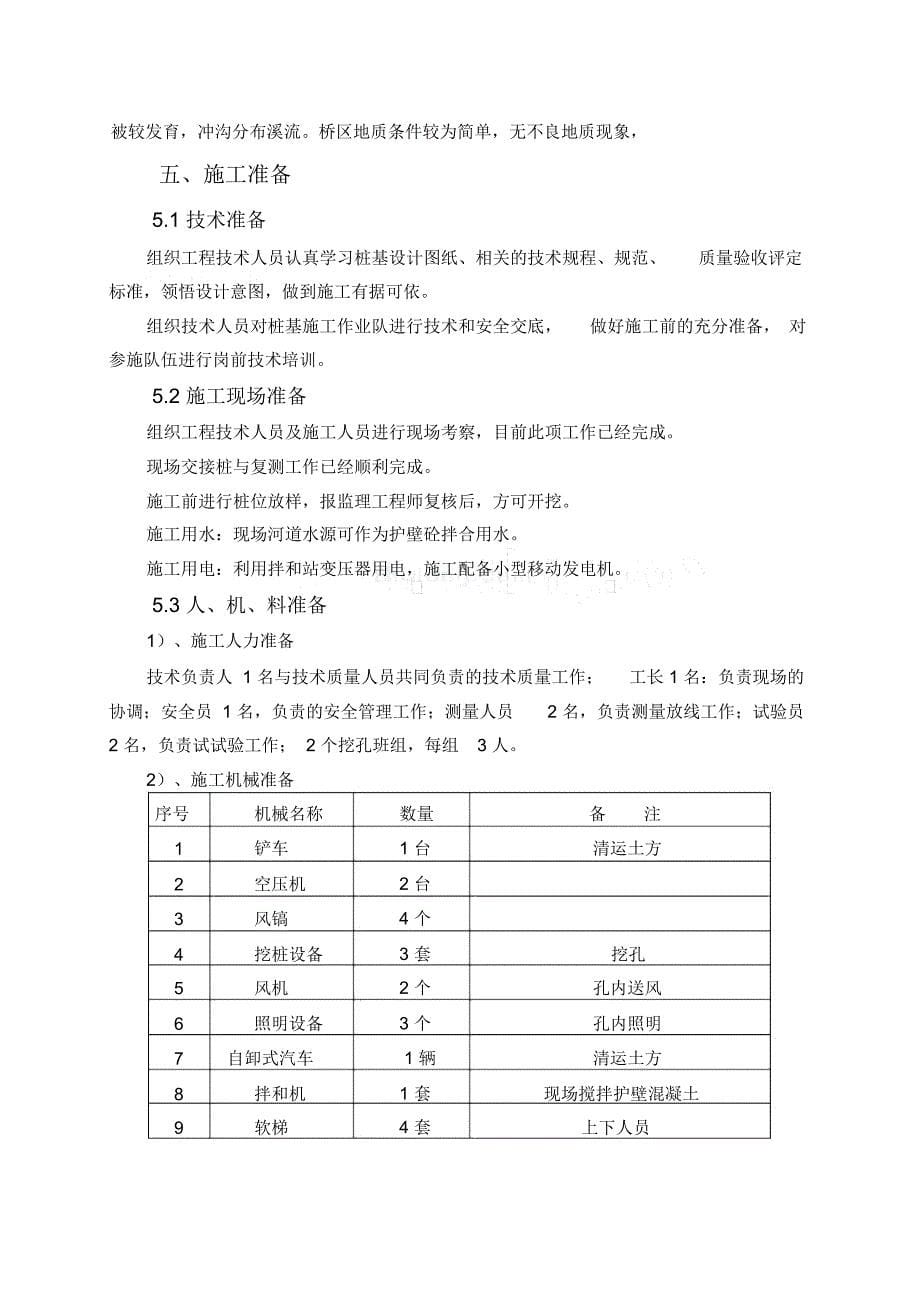 方案大桥人工挖孔桩施工方案(试验桩)_第5页