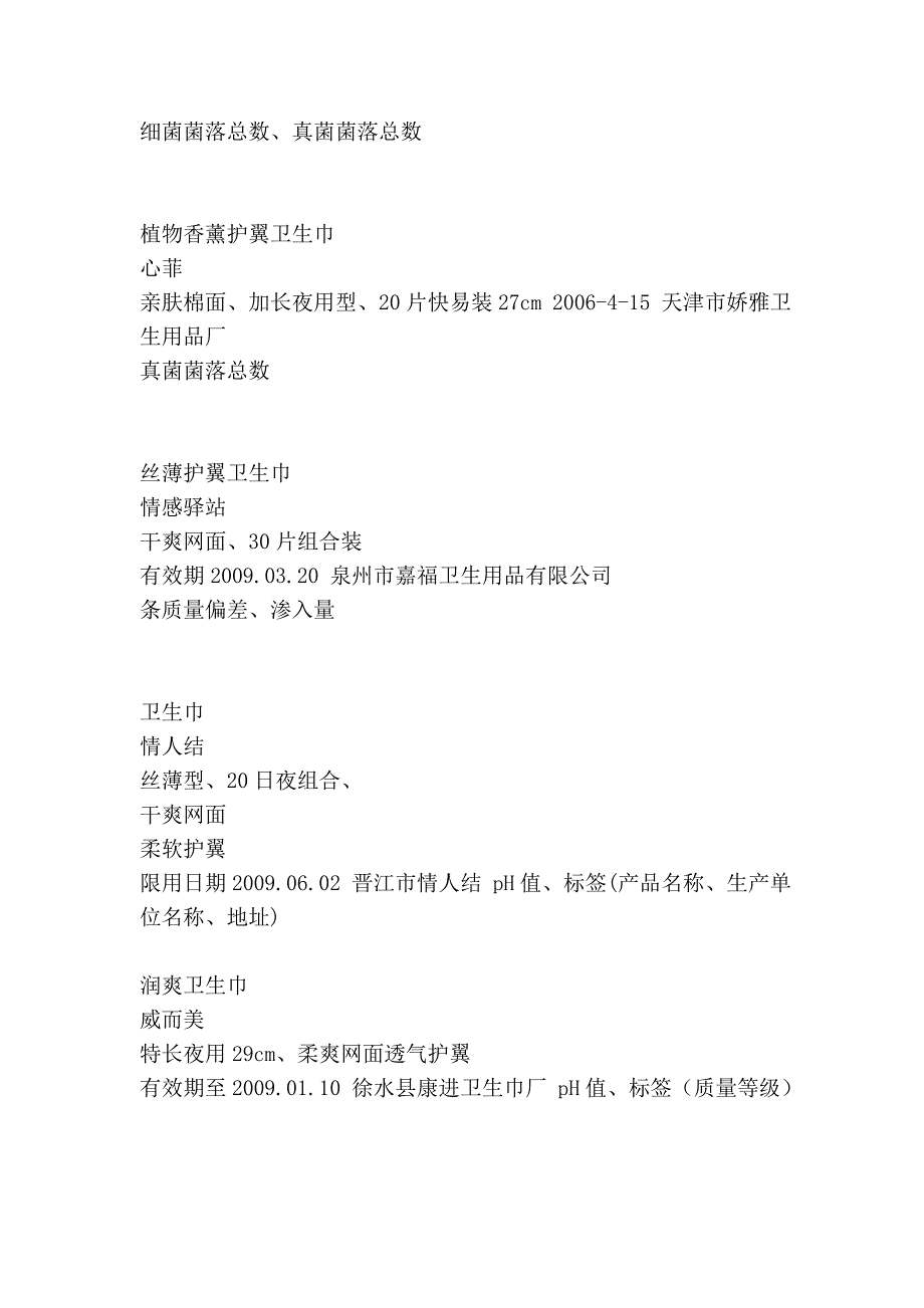 不合格卫生巾品牌 注意.doc_第2页