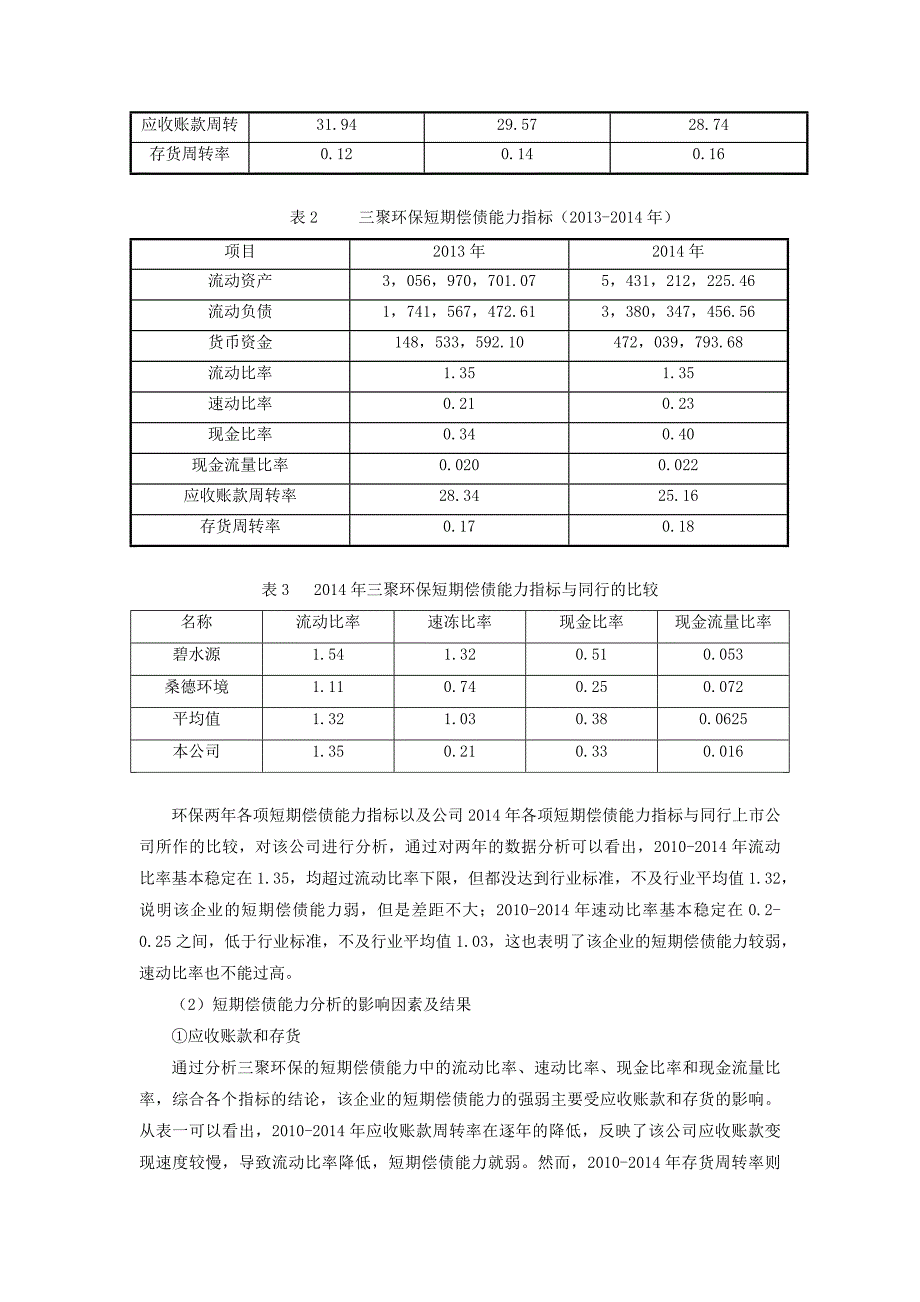 三聚环保上市公司偿债能力评价与改进建议_第3页