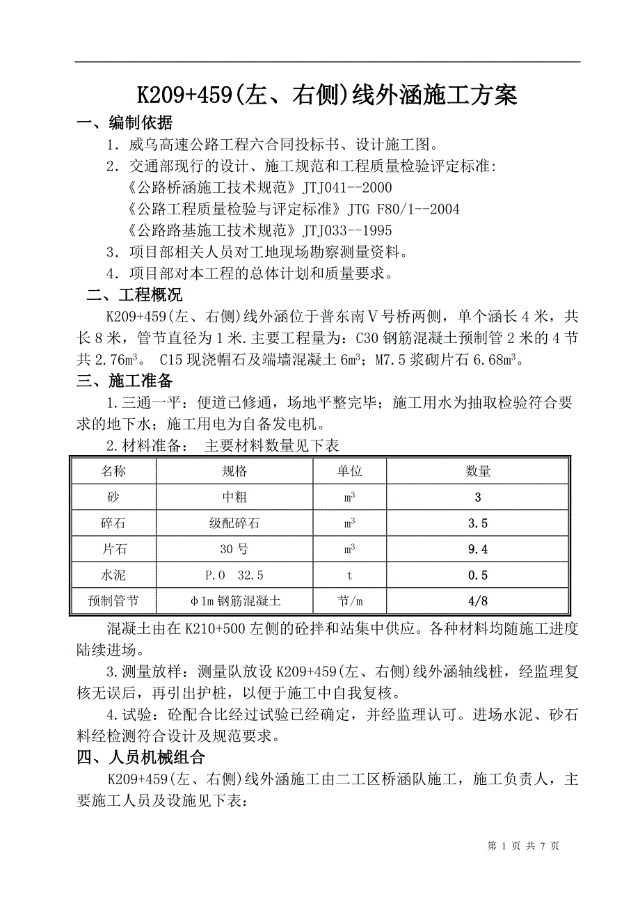 新《施工方案》k209+459线外涵施工方案8_第1页