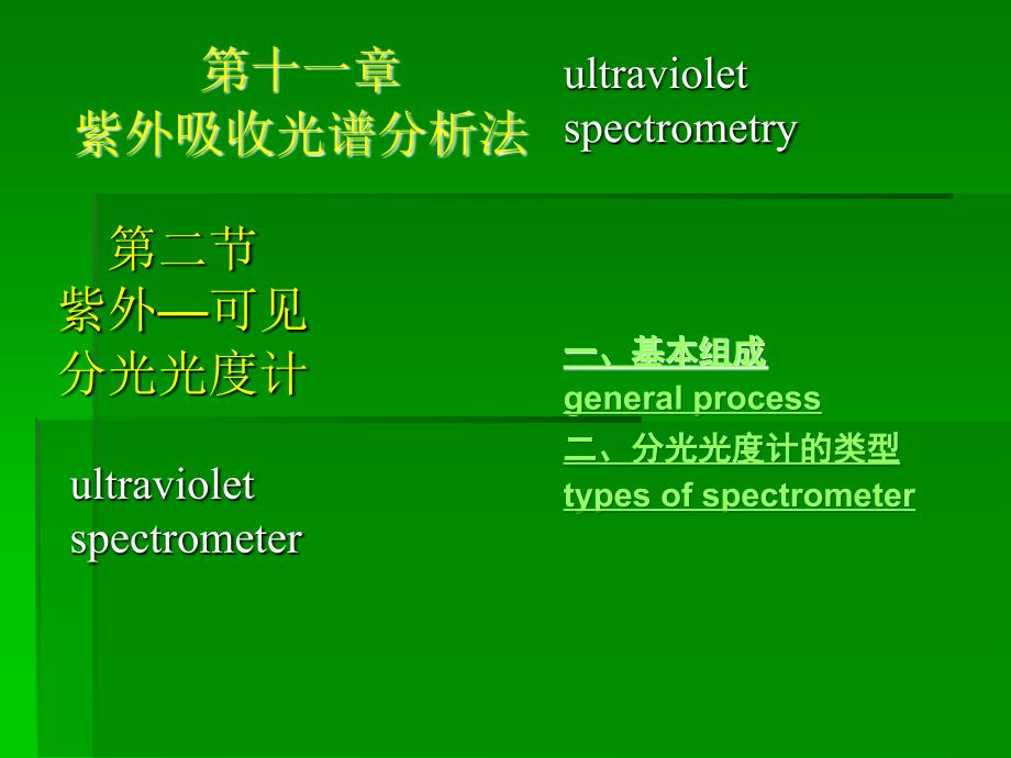 第十一紫外吸收光谱分析法_第1页