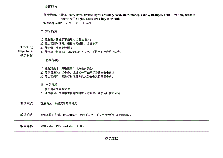 五年级下册 Unit 10 How to stay safe.doc_第2页