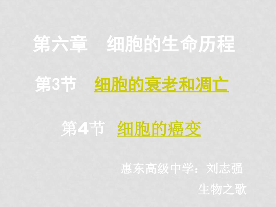 高中生物细胞衰老凋亡癌变课件必修1细胞衰老、凋亡、癌变_第4页