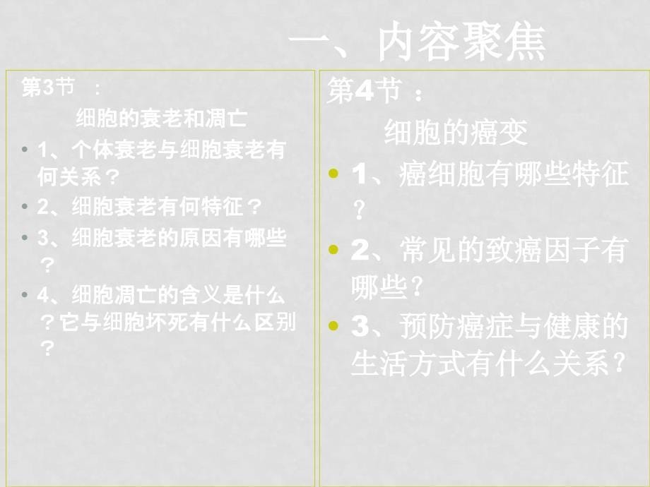 高中生物细胞衰老凋亡癌变课件必修1细胞衰老、凋亡、癌变_第5页