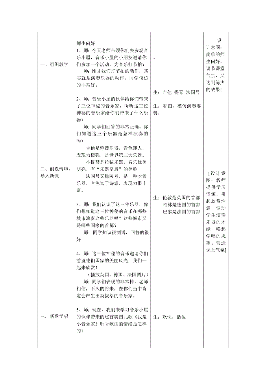 《我是小音乐家》表格教案及照片.doc_第2页