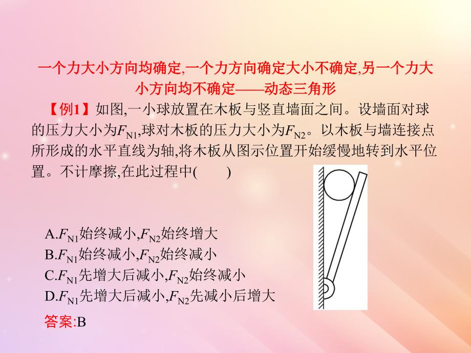 （浙江选考）2019届高考物理二轮复习 微专题10 物体的动态平衡问题解题技巧课件_第3页