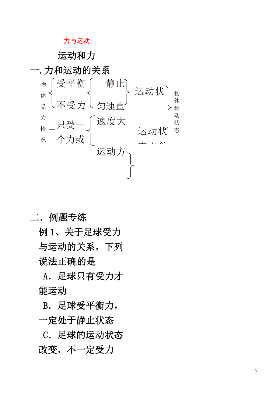 北京市八年级物理下册第八章运动和力练习（）（新版）新人教版_第2页