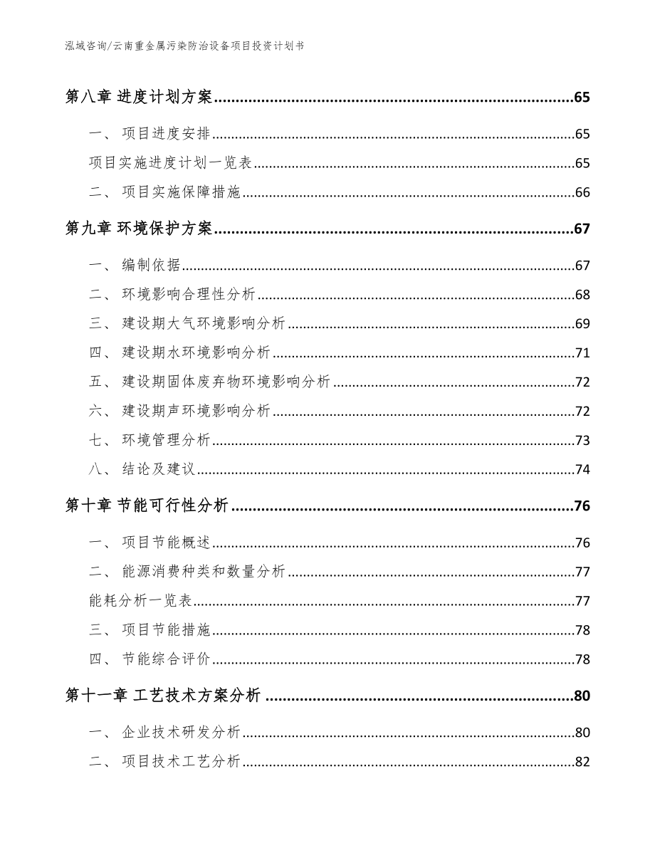 云南重金属污染防治设备项目投资计划书范文模板_第3页