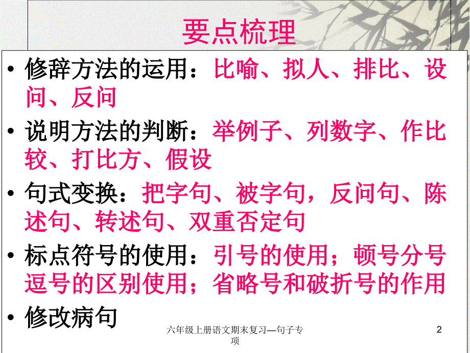 六年级上册语文期末复习—句子专项_第2页