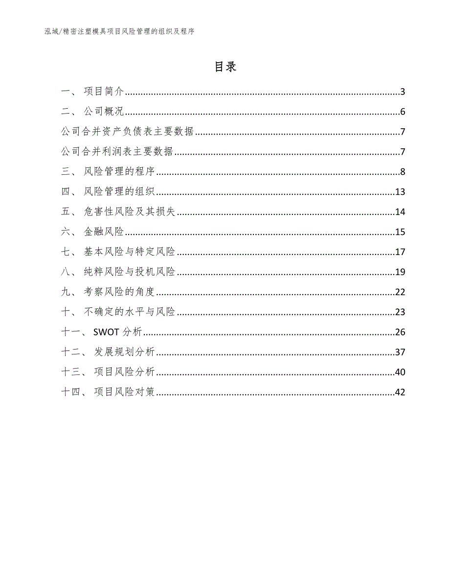 精密注塑模具项目风险管理的组织及程序_第2页