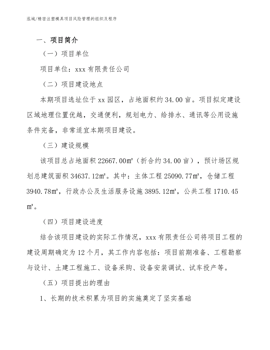 精密注塑模具项目风险管理的组织及程序_第3页