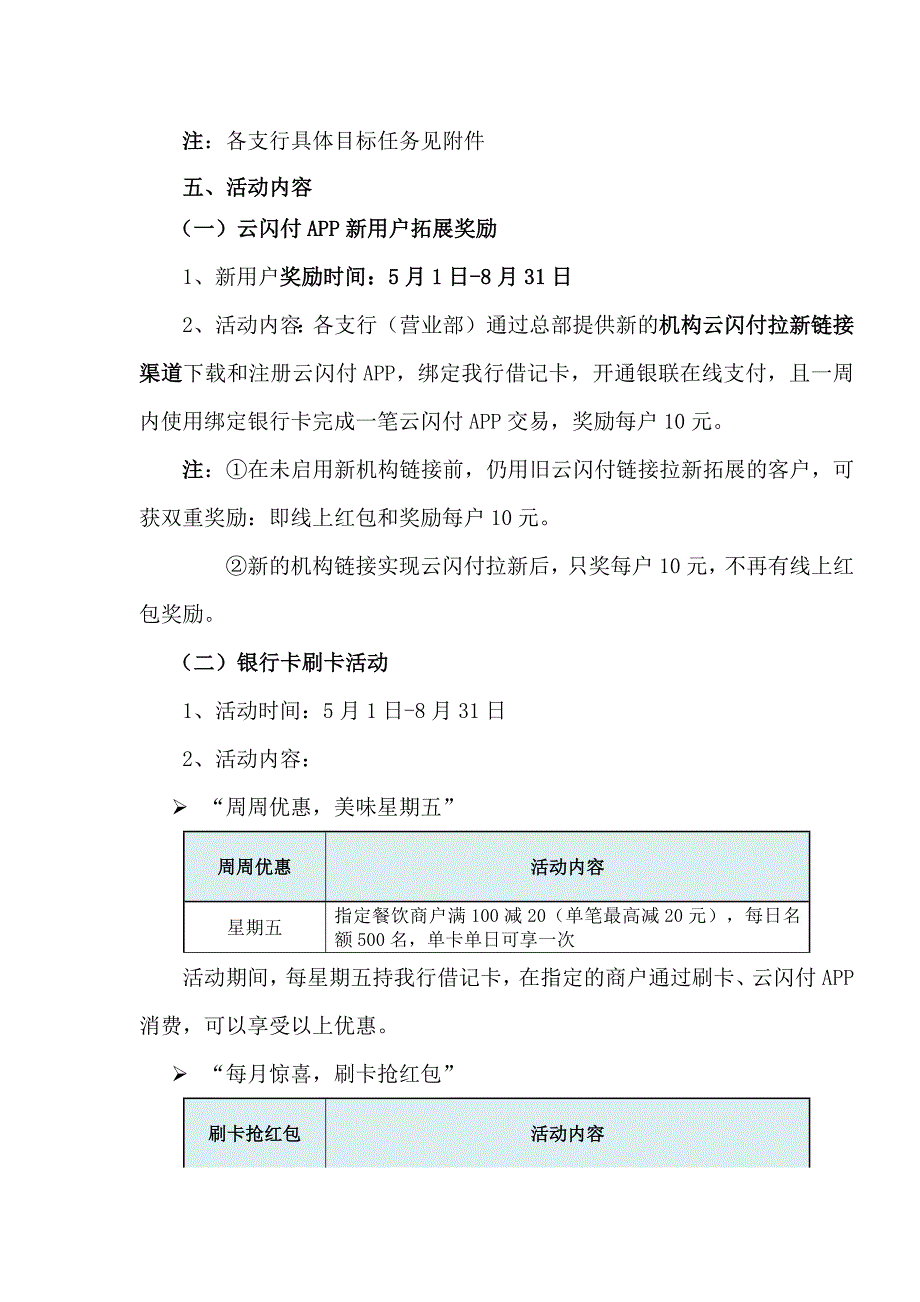 银行开展移动支付(云闪付)拓展活动方案_第2页