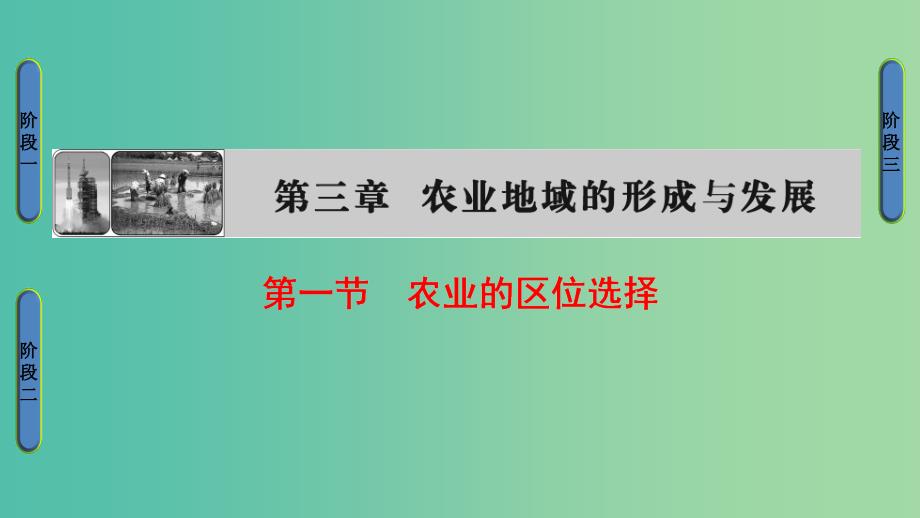 高中地理第3章农业地域的形成与发展第1节农业的区位选择课件新人教版.ppt_第1页