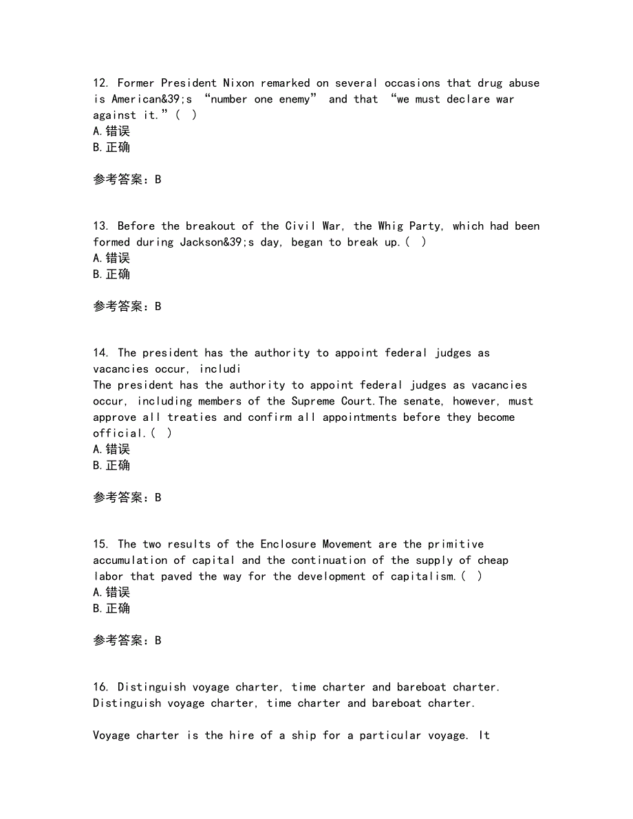 北京语言大学21秋《英语国家概况》平时作业二参考答案62_第4页