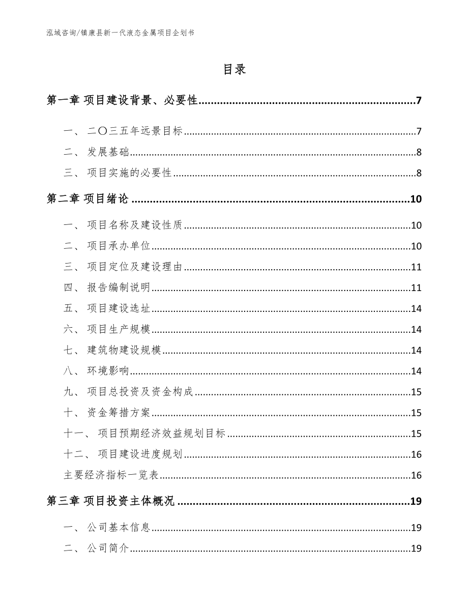 镇康县新一代液态金属项目企划书_第1页