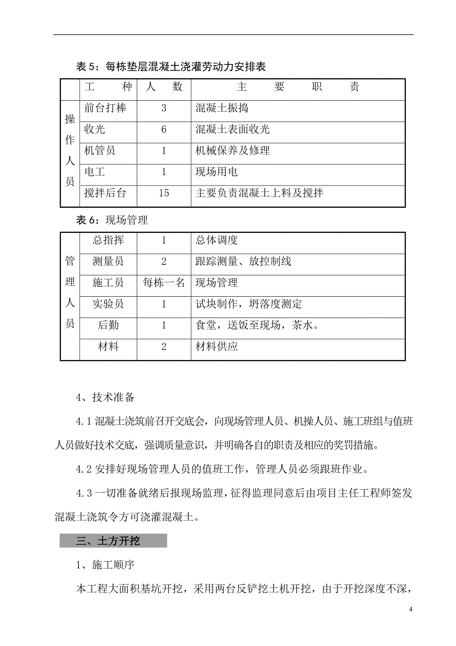 土方开挖、破桩头、砌砖胎模、垫层施工方案_第4页