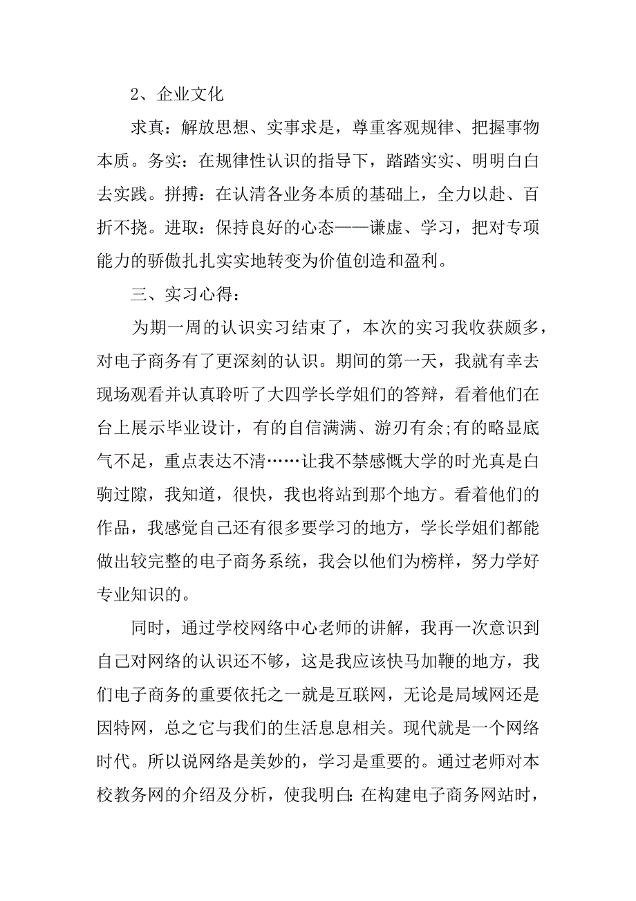 大学生电子商务实习报告3篇(大学电子商务实训报告)_第2页