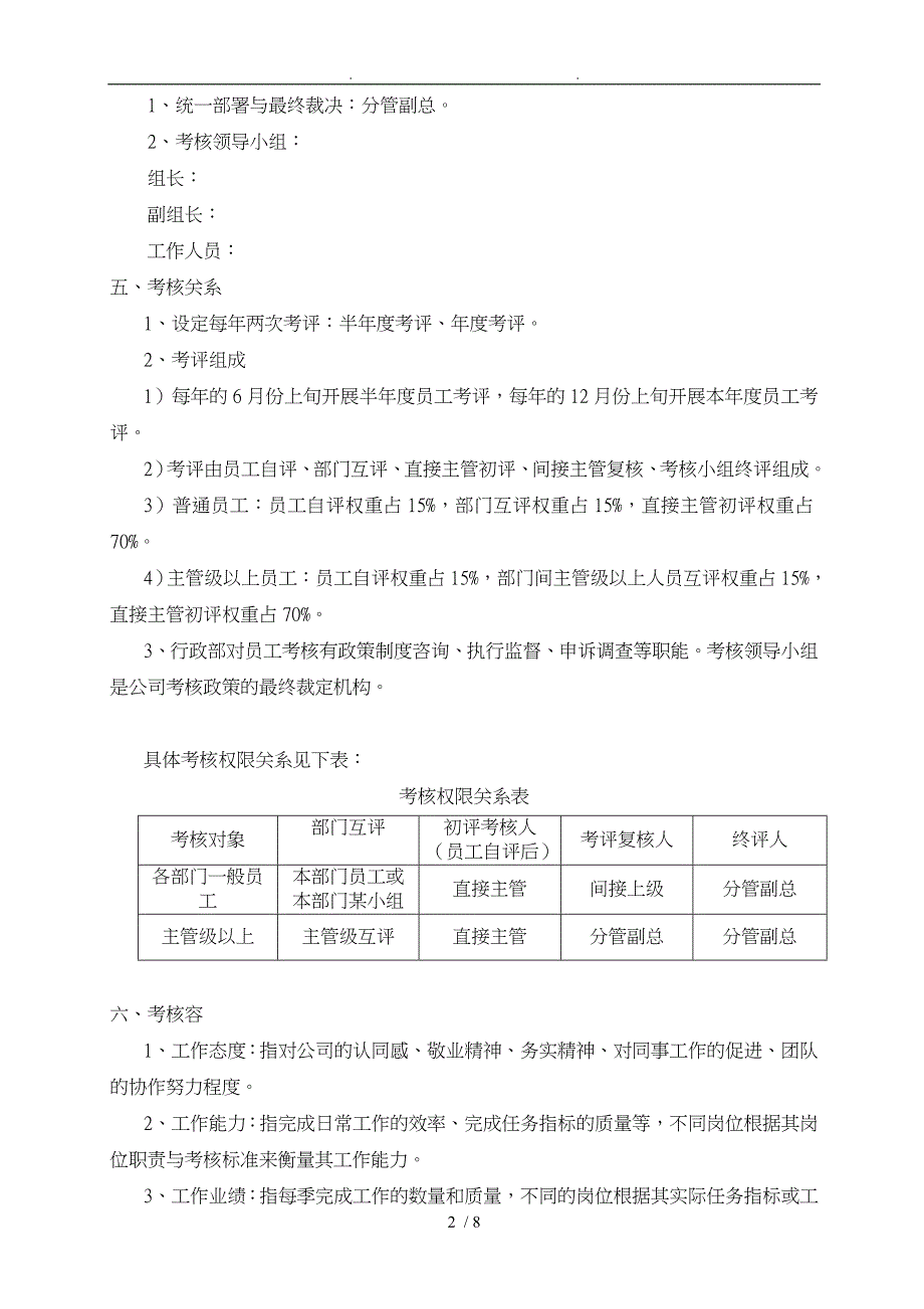 公司员工考核方案_第2页