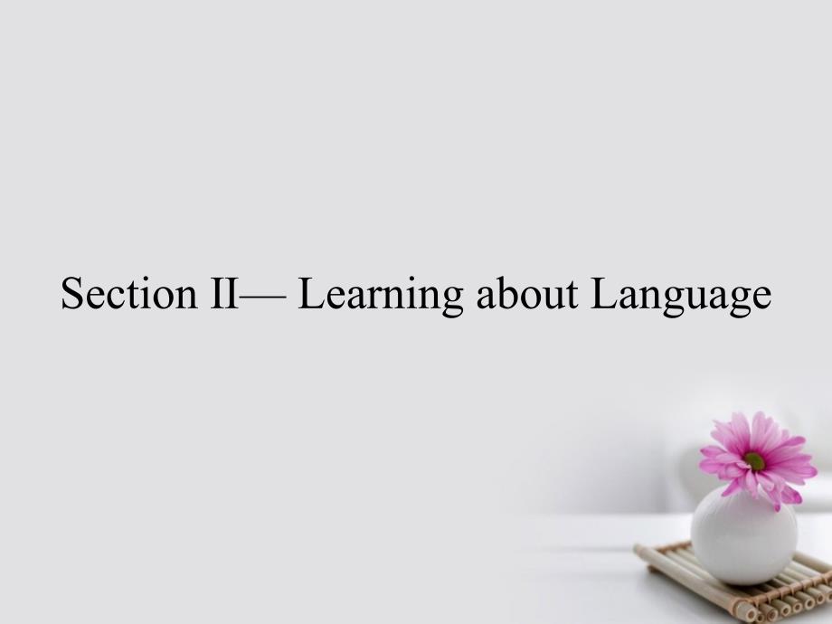 2017-2018学年高中英语 Unit 2 English around the world Section Ⅱ-Learning about Language课件 新人教版必修1_第1页