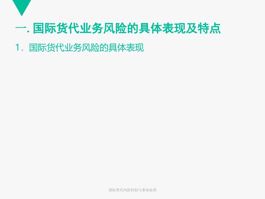 国际货代风险控制与事故处理课件_第2页