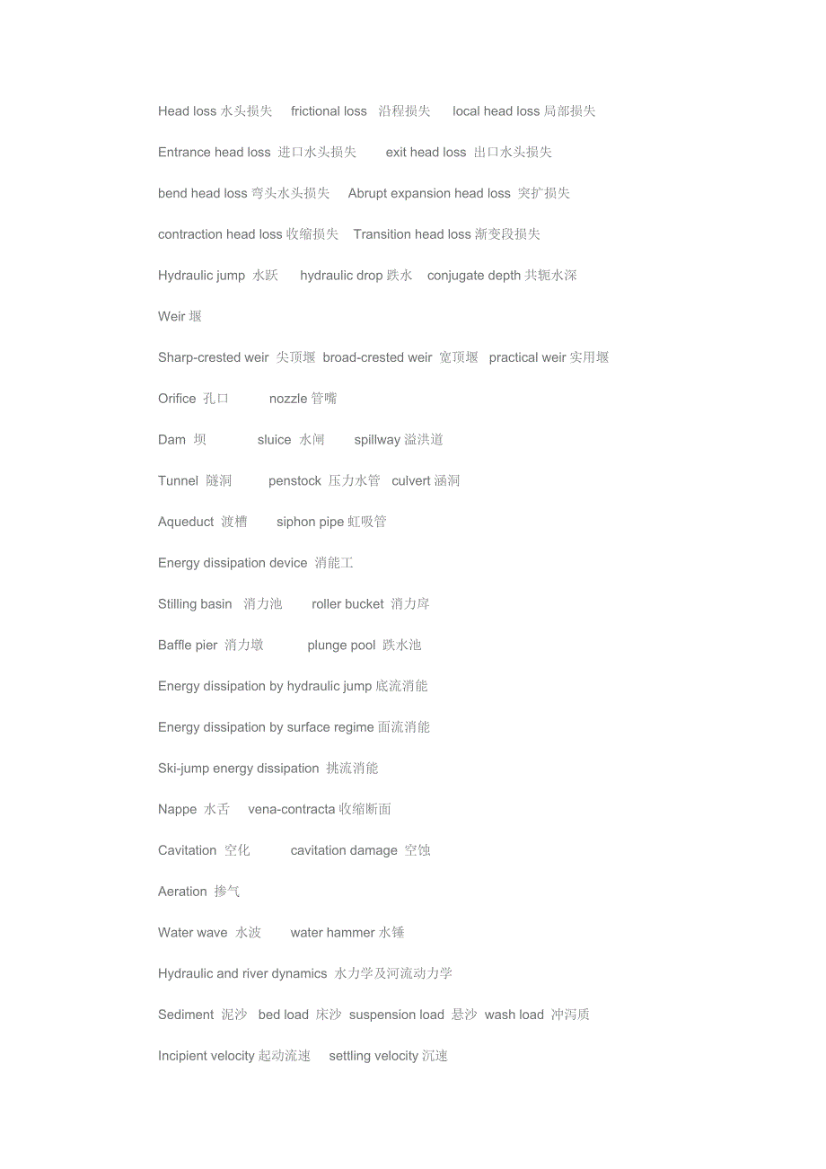 水力学、河流动力学英语专业词汇_第4页