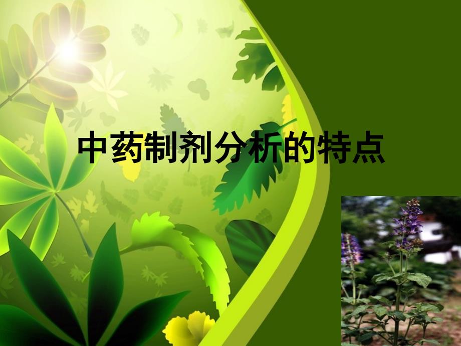 中药制剂分析的特点_第1页