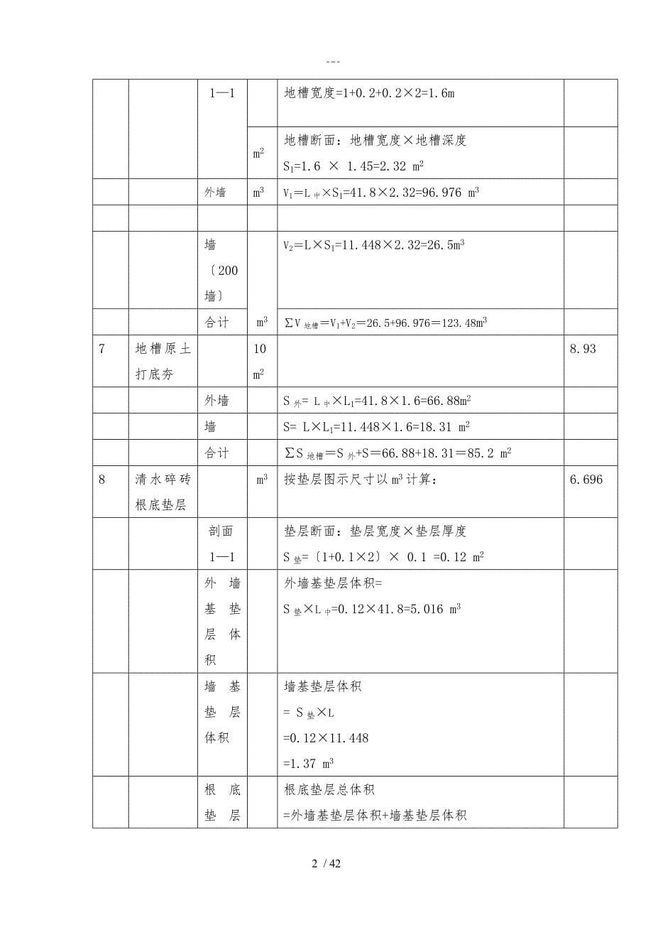 工程估价课程设计汇本_第5页