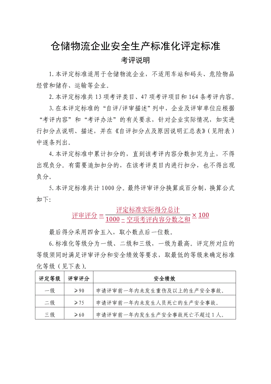 仓储物流企业安全生产标准化评定标准_第1页