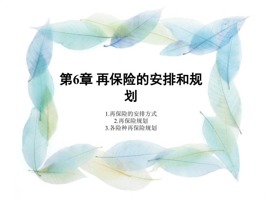 再保险安排和规划课件_第1页