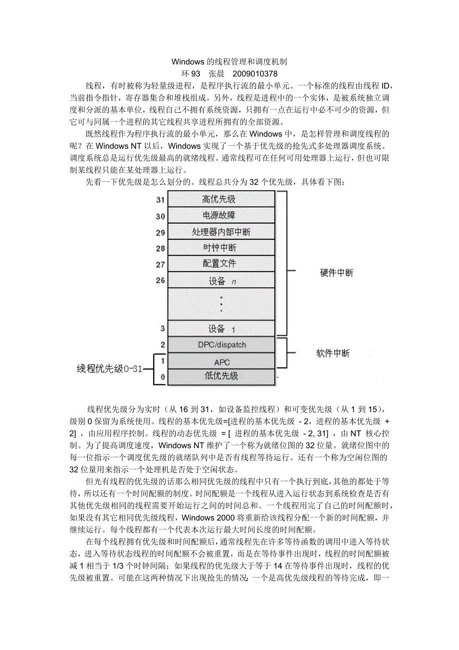 windows的线程管理和调度机制_第1页