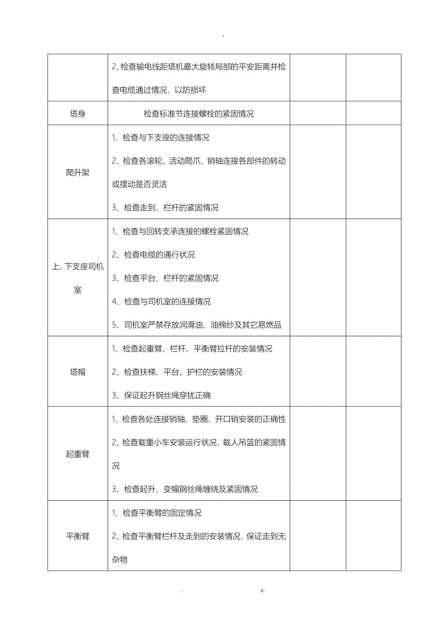 塔吊检查记录表最全汇总_第4页