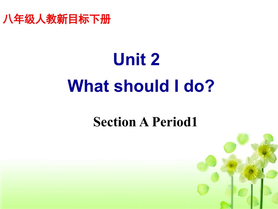 新目标英语八年级下册UNIT2SectionA_第1页