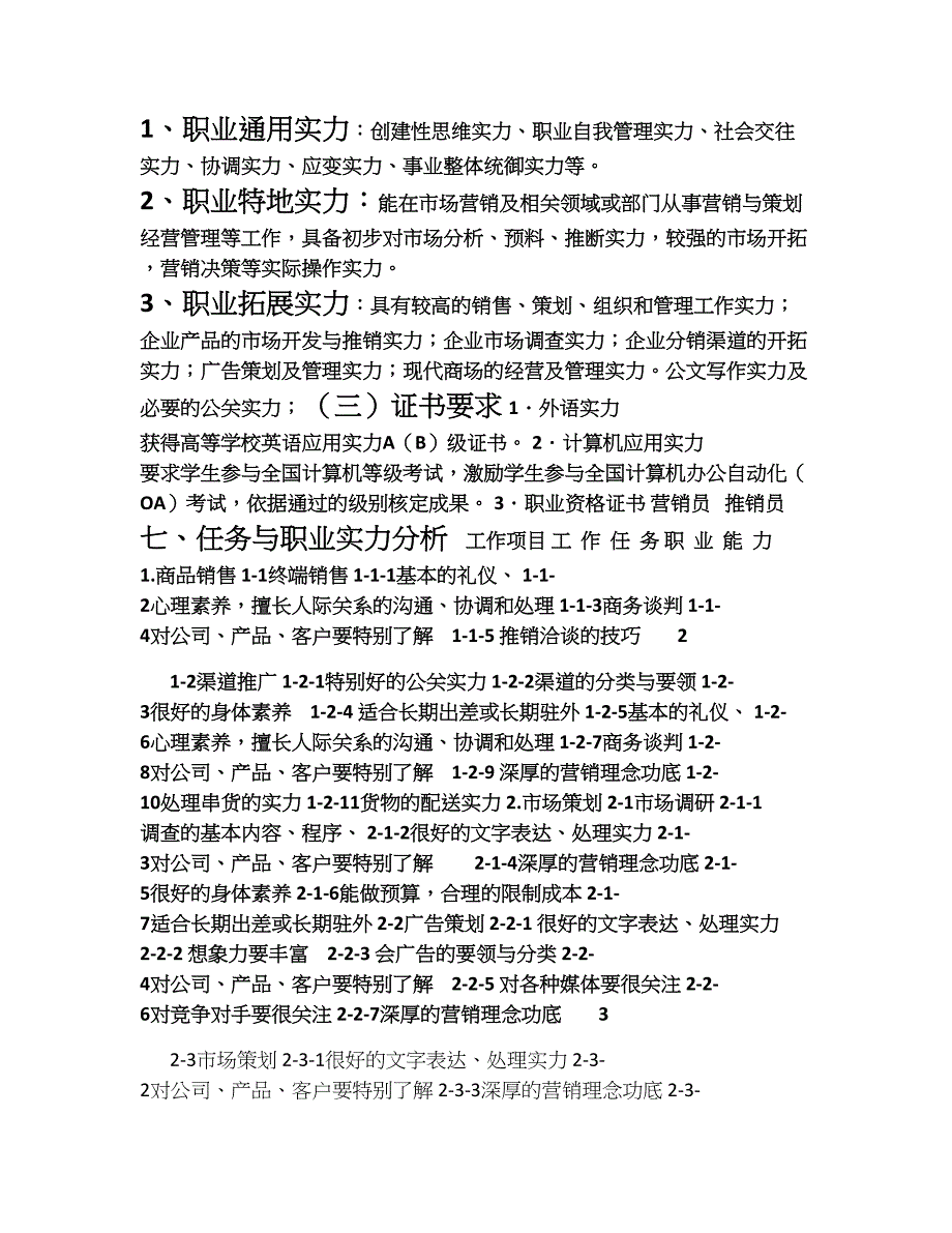 营销与策划专业人才培养方案_第2页