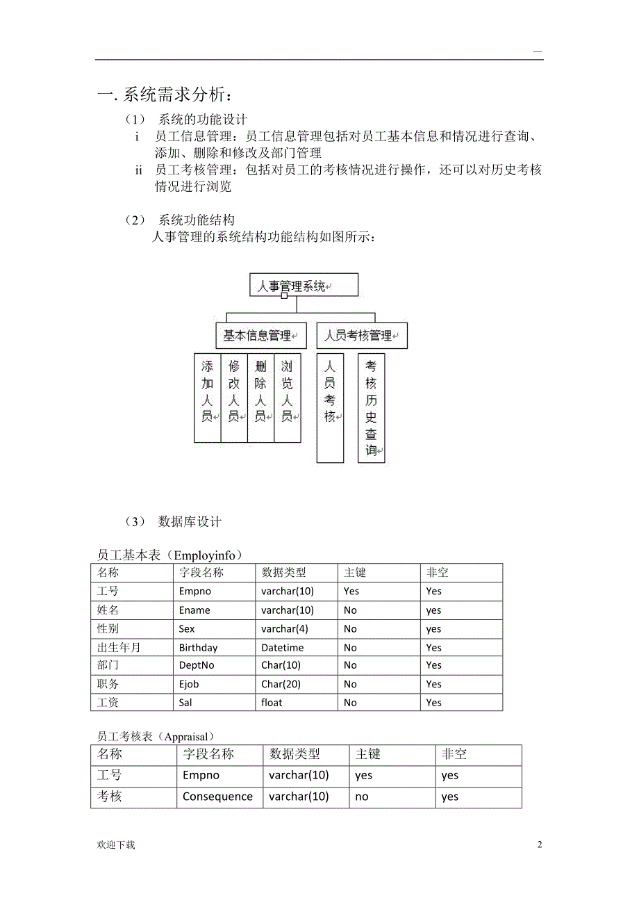 java课程设计(人事管理系统)_第2页