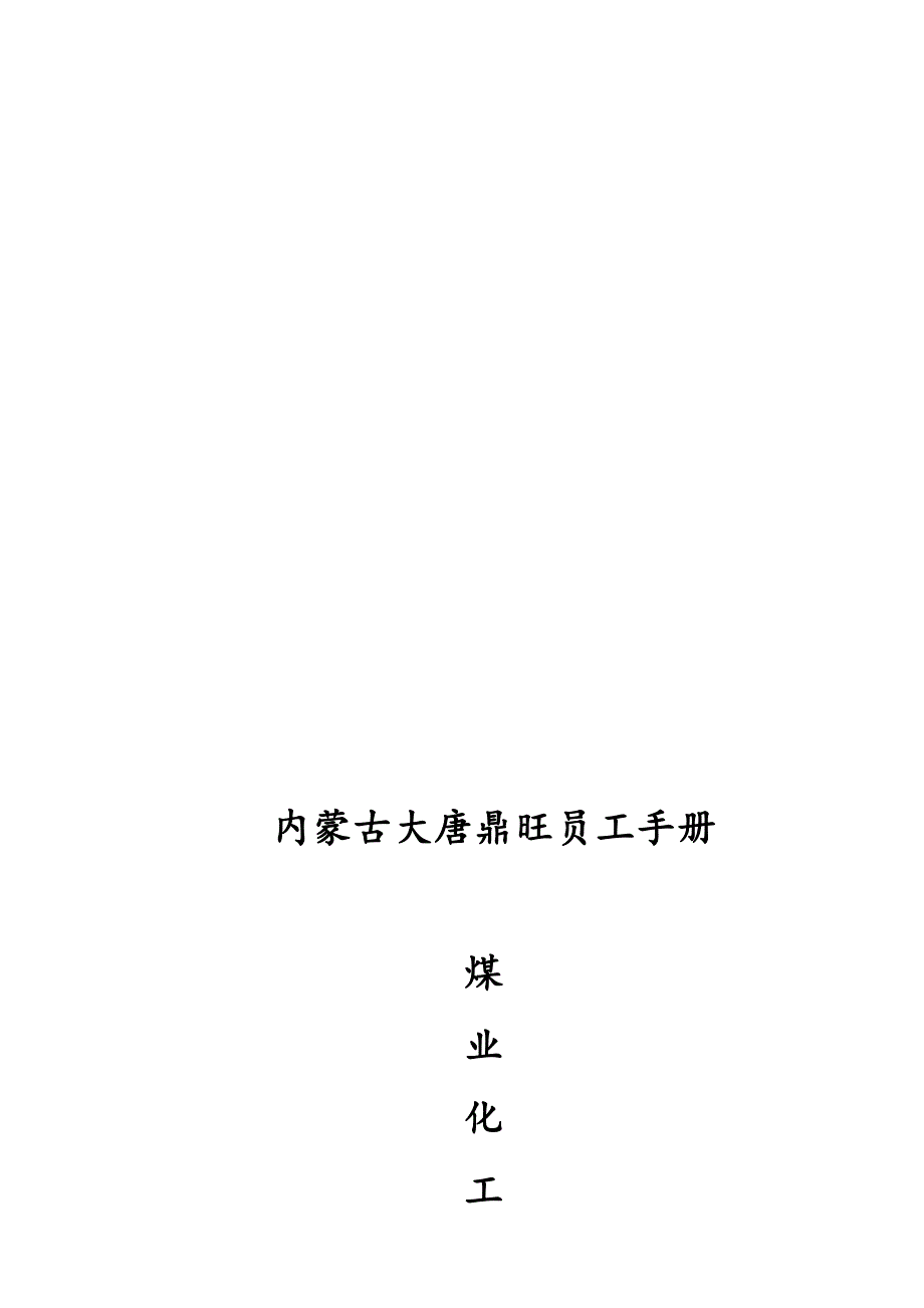 大唐鼎旺化工企业员工安全手册6_第1页