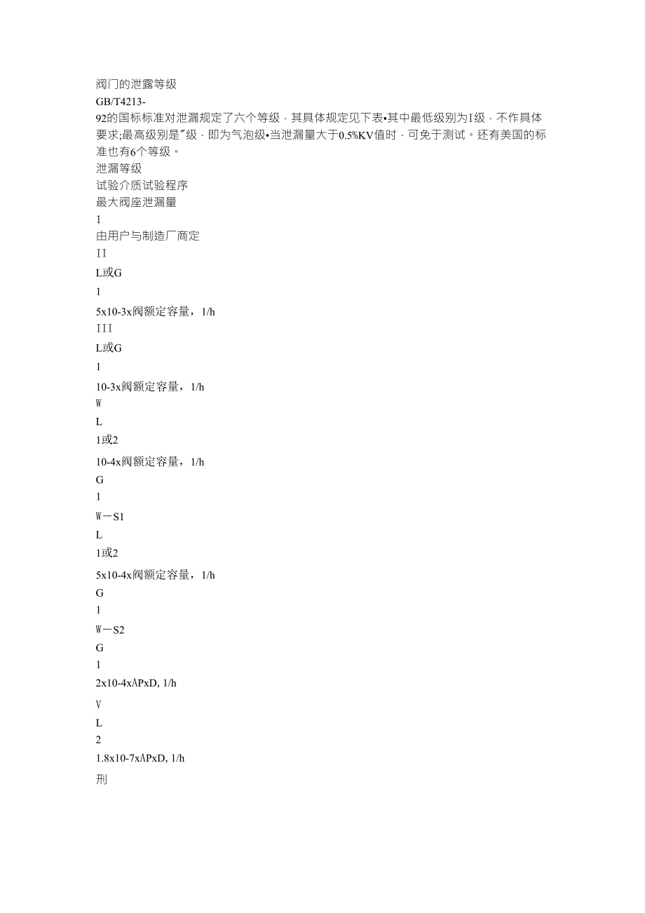 阀门的泄漏等级_第1页