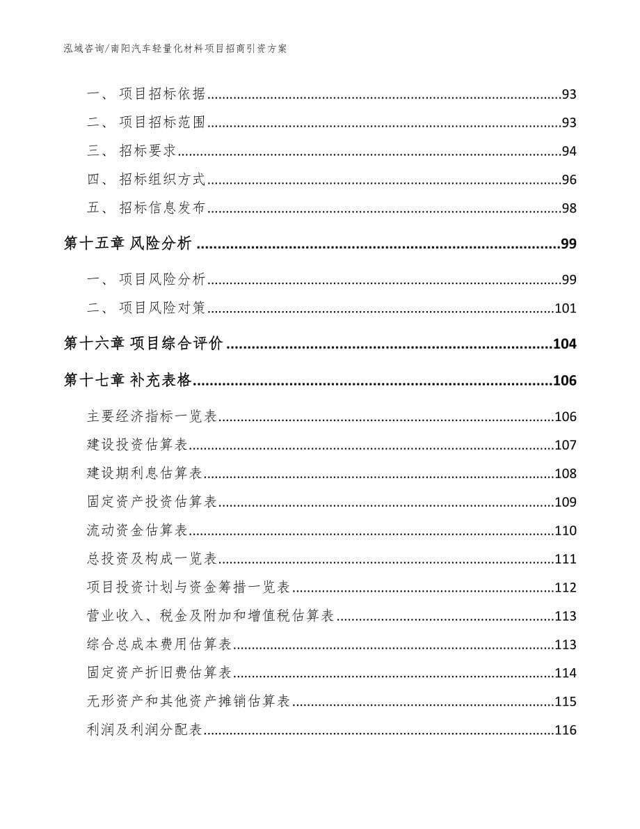 南阳汽车轻量化材料项目招商引资方案（模板范本）_第5页