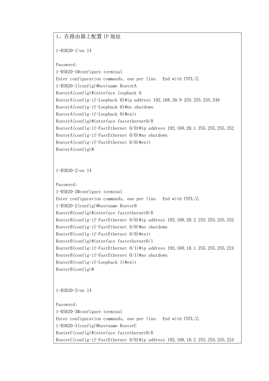 实验9配置OSPF单区域路由-副本.doc_第4页