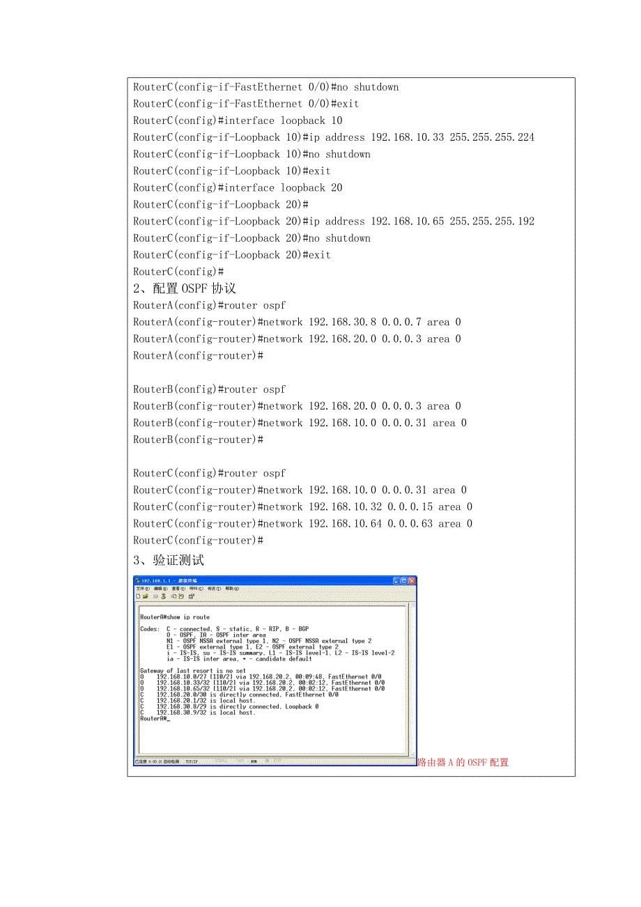 实验9配置OSPF单区域路由-副本.doc_第5页