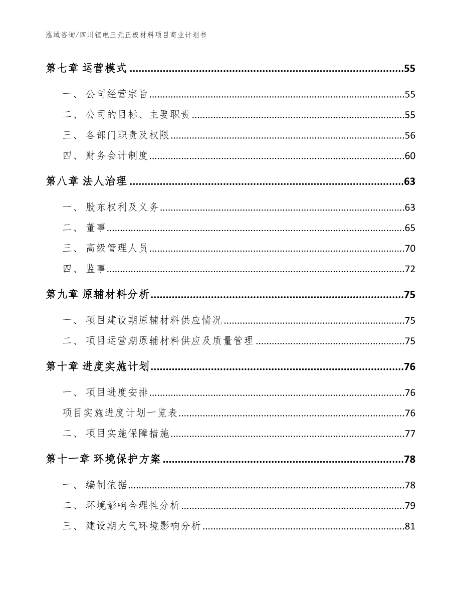 四川锂电三元正极材料项目商业计划书_模板_第3页