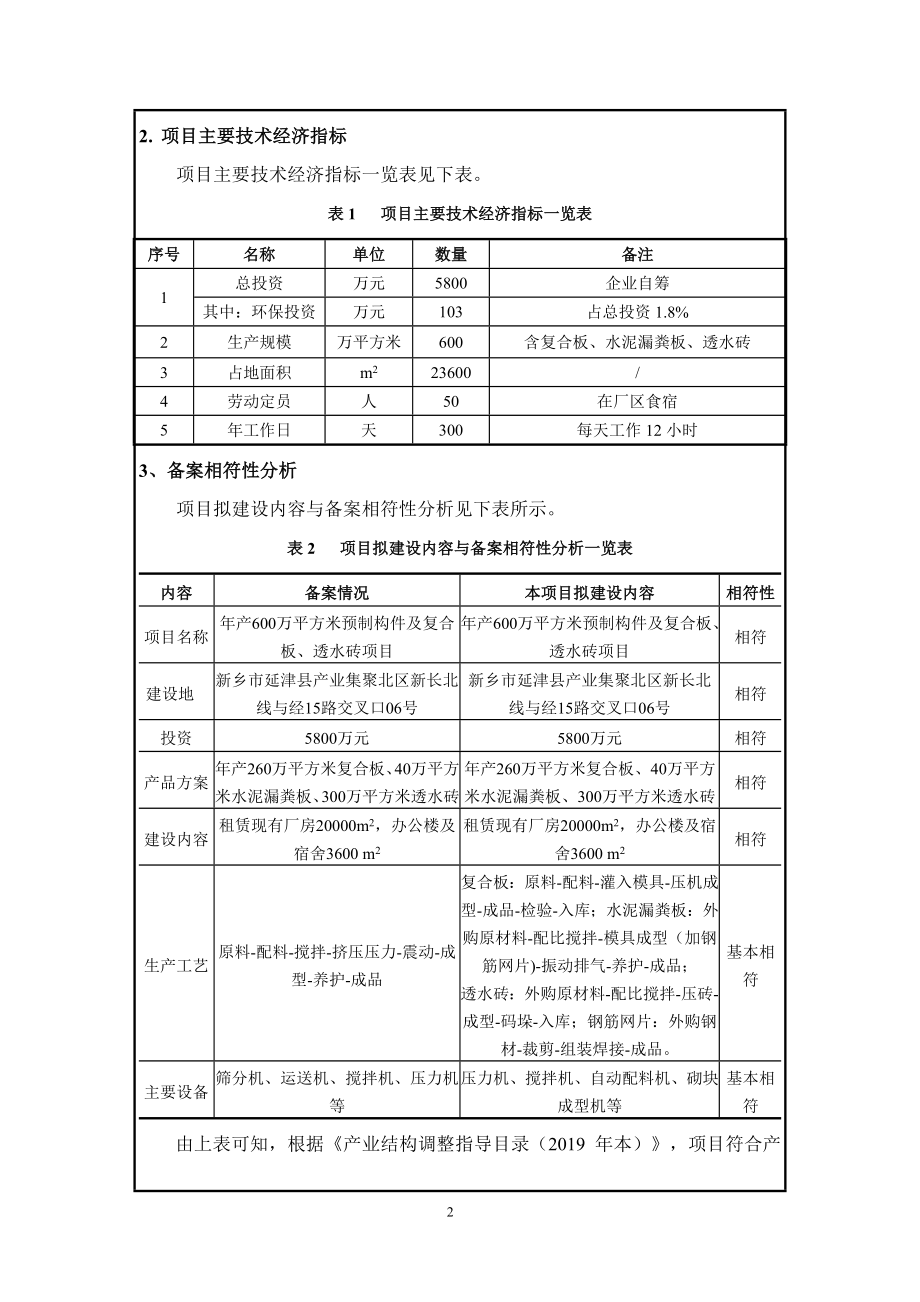 河南百全新型建材有限公司年产600万平方米预制构件及复合板、透水砖项目环境影响报告.doc_第2页