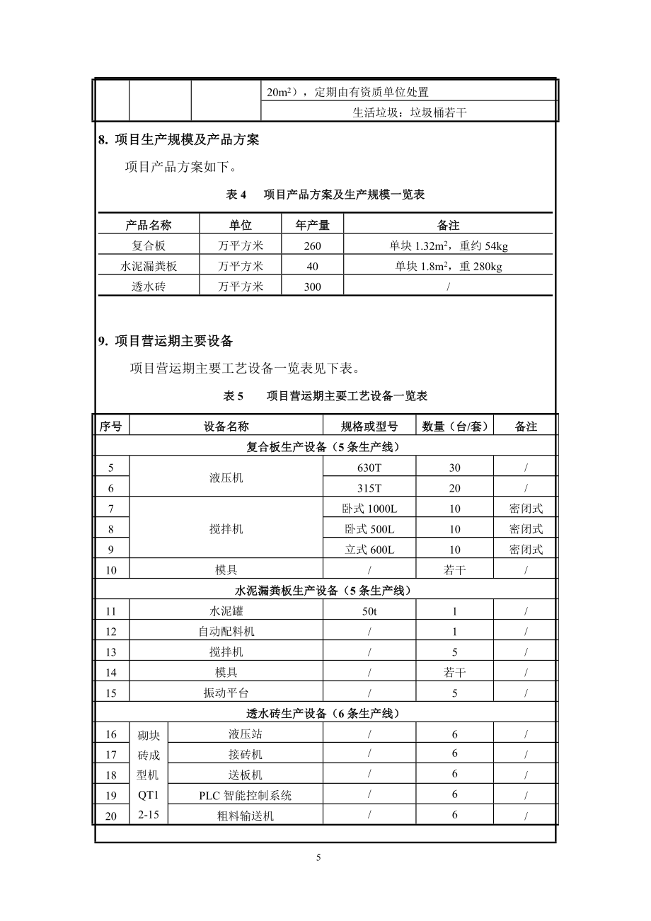 河南百全新型建材有限公司年产600万平方米预制构件及复合板、透水砖项目环境影响报告.doc_第5页