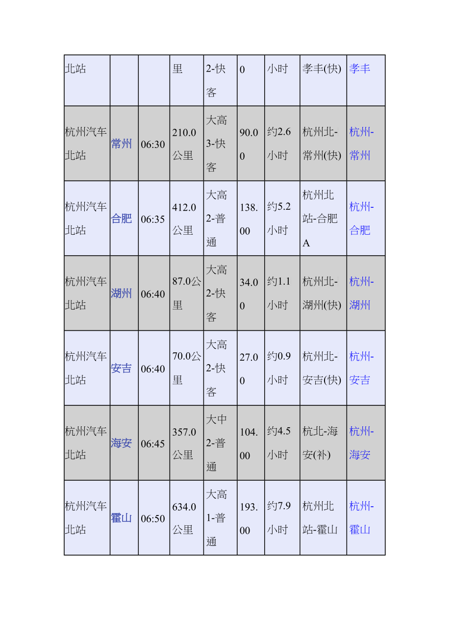 杭州汽车北站时刻表-杭州汽车北站时刻表_第3页