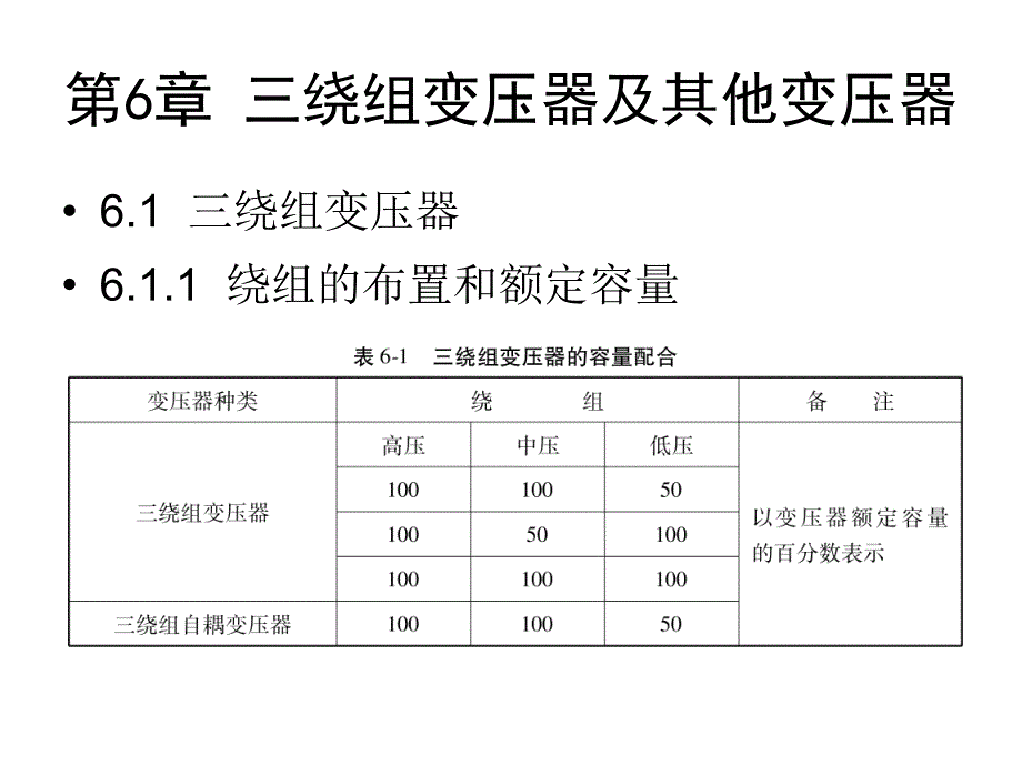 第6章三绕组变压器及其他变压器_第1页