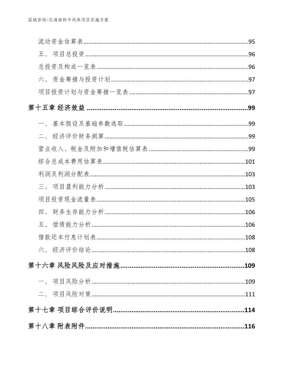 北海染料中间体项目实施方案_第5页