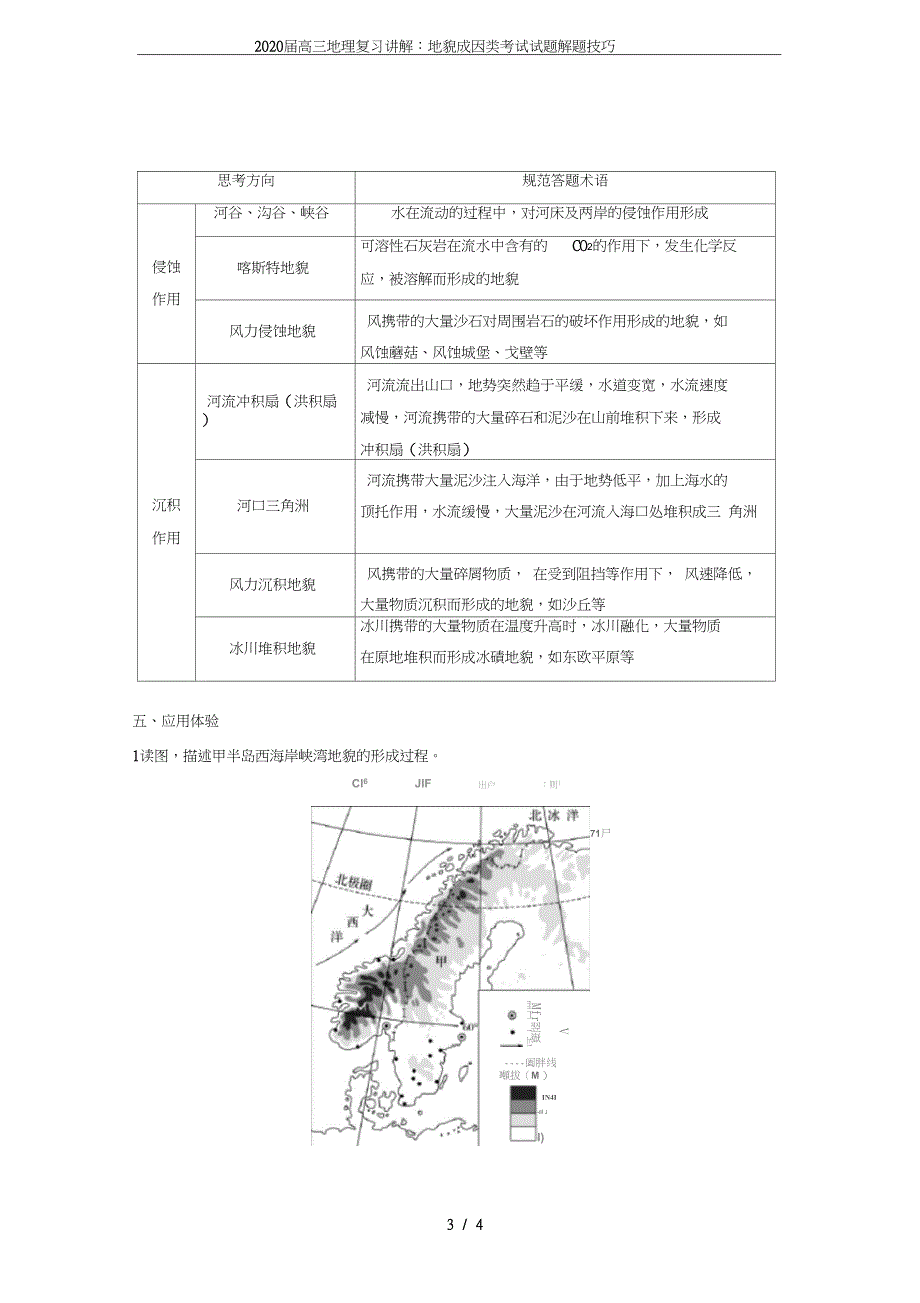 高三地理复习讲解地貌成因类考试试题解题技巧_第3页