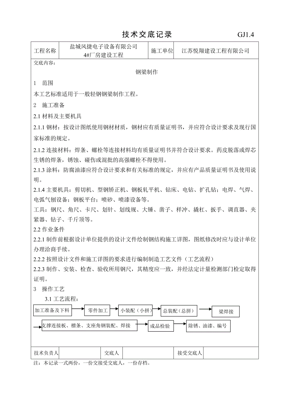 钢结构技术交底_第1页