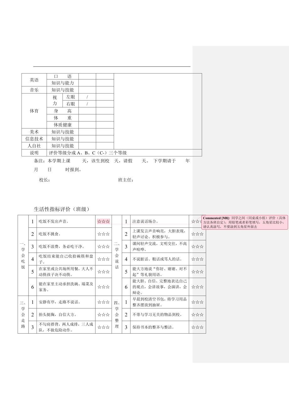 学生素质报告单填写须知_第4页